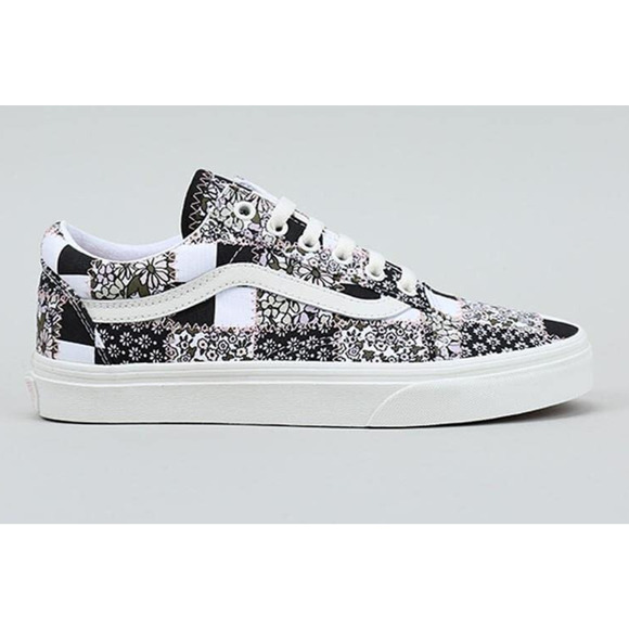 Vans Old Skool Patchwork Floral Shoes,Multi Color Sneakers, Sz 8.5 Wmns, 7 Mens - Picture 2 of 7